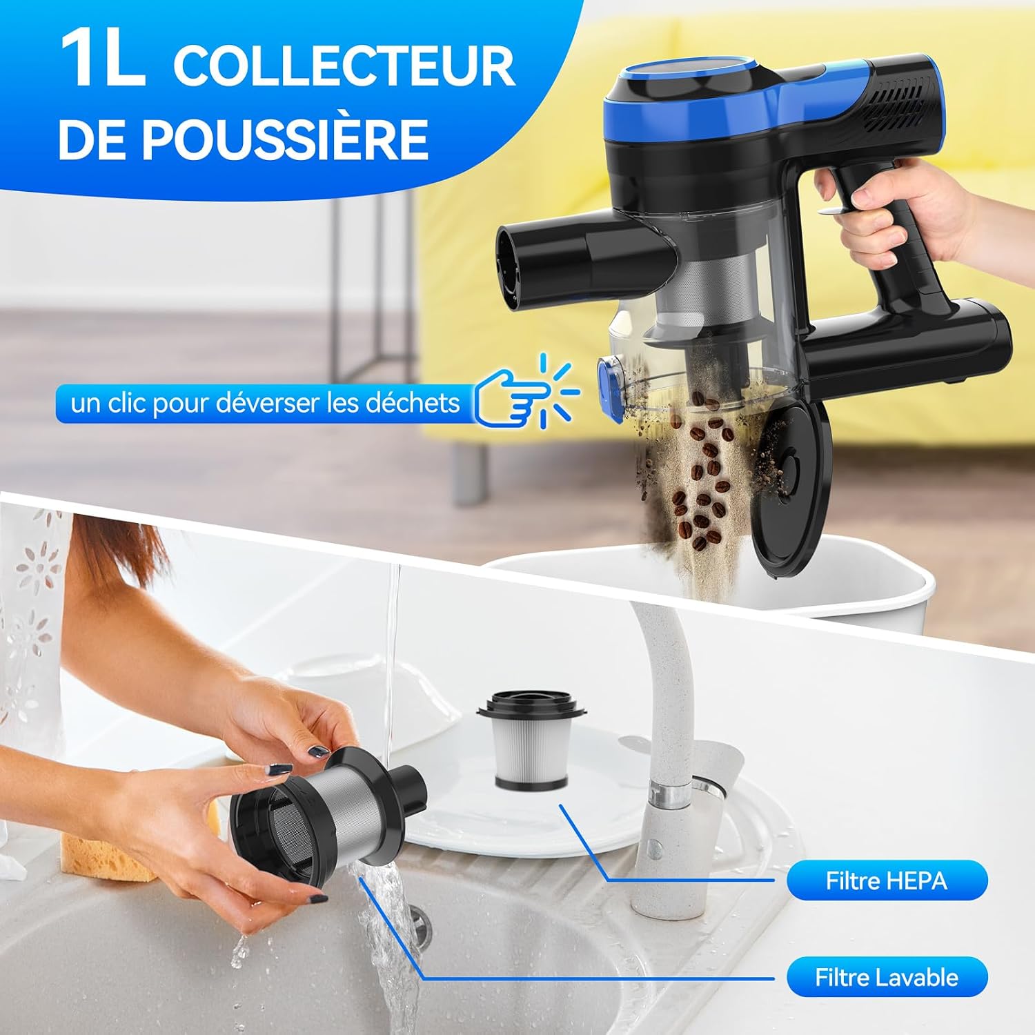 Vacuum Cleaner with Extended Life,