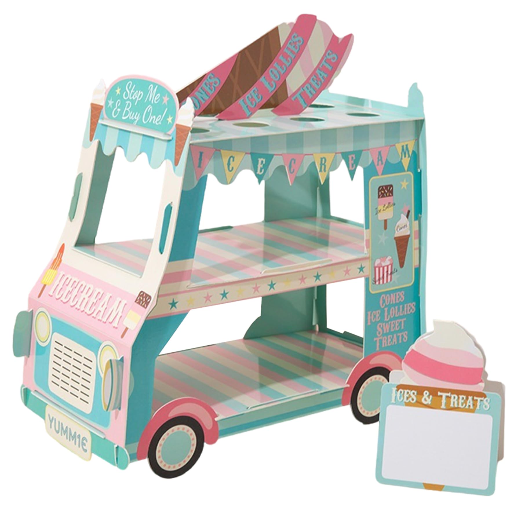 Support à cupcakes rigide gain de place pour buffet de fête et anniversaire d'enfant