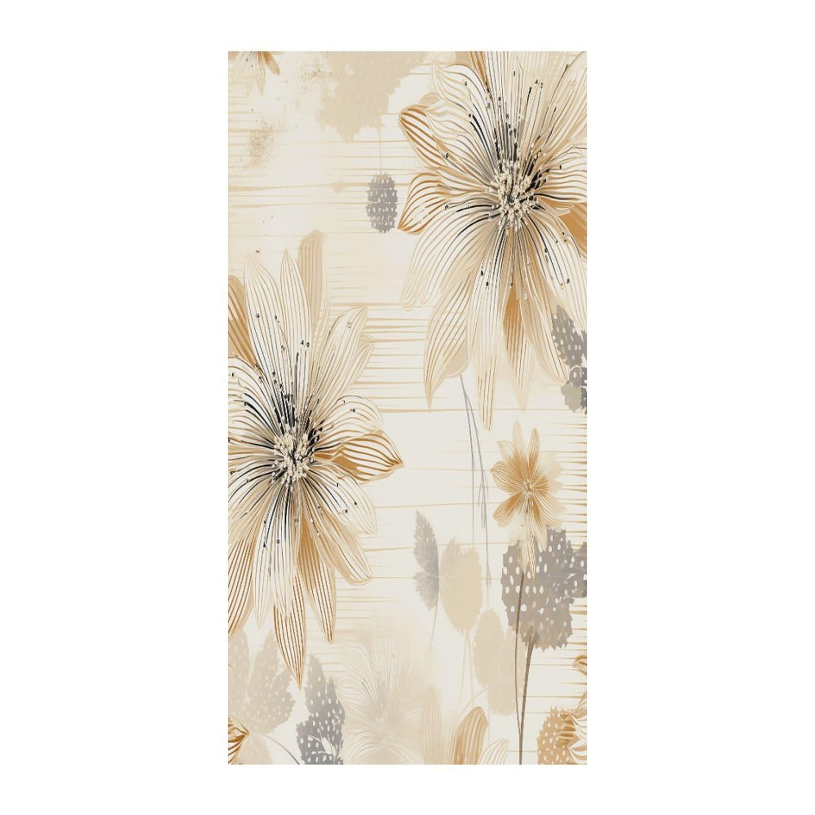 Adfgyerh Style Striped Flowers Curtains，Polyester Blackout Extra Wide，Door Curtain， 35.4X 70.9 Inch For Temporary Room Dividers Bedroom Living Room，Room Darkening Curtains ，For Doorway Privacy For Wall Hanging Dec