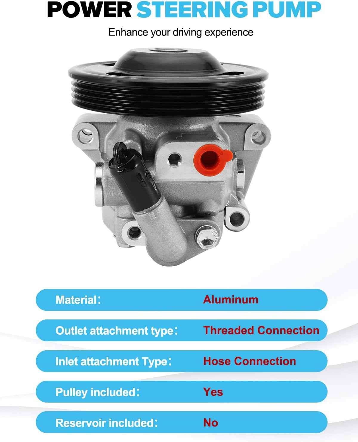 TAUTOY STP320 Power Steering Pump with Pulley 【3.5L 2015-2024 & 3.7L 2015-2019】 For Ford Transit-150, Transit-250, Transit-350 HD,CK4Z3A674A CK4Z3A674B CK4Z3A674C