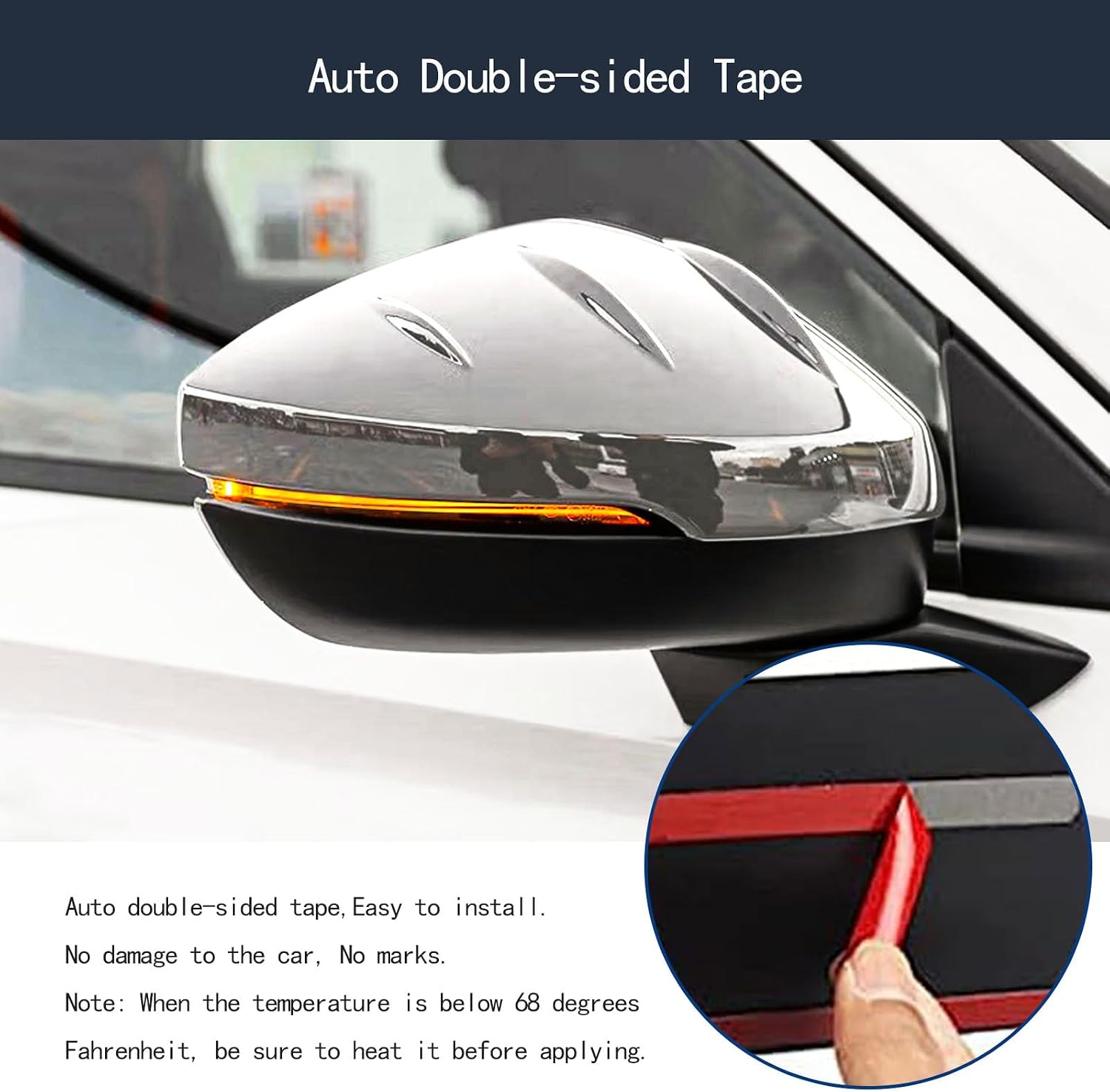 Exterior Side View Mirror Cap Cover Compatible With Honda Civic 11TH GEN 2026 2025-2022 Rear view Mirrors Trim Car Accessories ABS 2PCS(Glossy Chrome Style)(With Turn Signal Mirror)