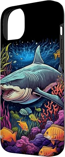 Vista 38 de Funda para iPhone 12/12 Pro Tiger Shark Sea Ocean Underwater Shark Lover