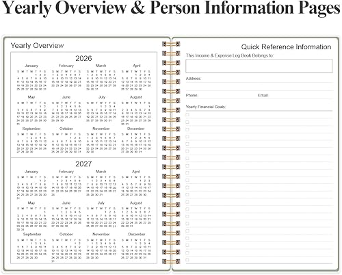 Vista 5 de Heveboik Income & Expense Log Book - A5 Income and Expense Ledger Book for Small Business, Accounting Bookkeeping Tracking Ledger Log Book for Woman