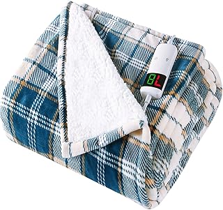 Greenoak Heated Electric Throw Blanket, 10 Heating Levels Electric Lap Thick Blankets for Adults, Soft Heat Electric Blank...