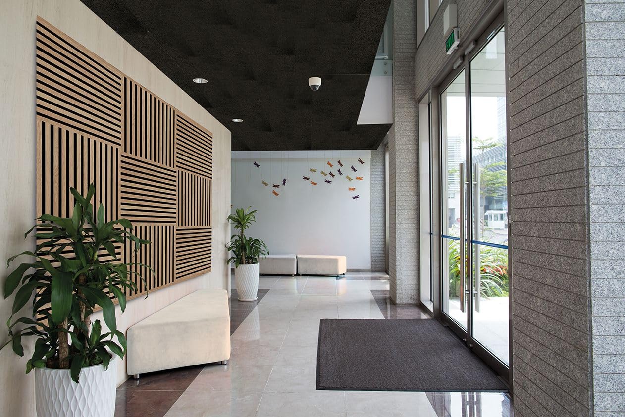Fibrotech 2344641 Pannelli Quadrati acoustico-Quercia, Rovere Chiaro