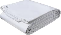 WOLTU PE Takaróponyva 180g/m² Vízálló Szakadásálló Szemmekkel - 3 x 4 metres, White 7