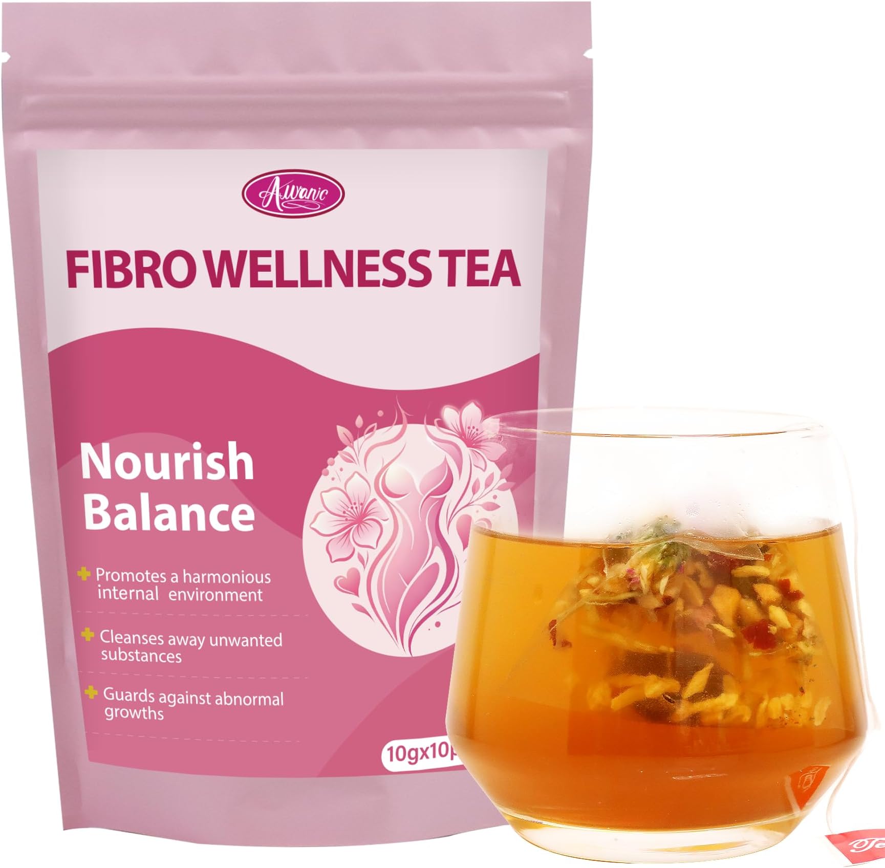 Auranic Fibro Wellness Tea for Women Health Warm Herbal Teabags