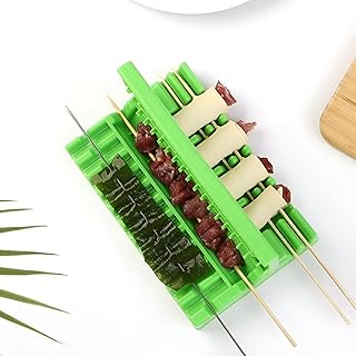 Skewer Grill Organizer - Durable and Fast Meat for Quick Kebab Preparation, Reusable Skewer Machine for All Types of Meat, Perfect BBQ Tools Accessories for Delicious BBQ