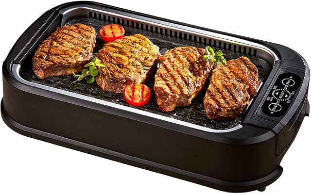 High Street TV Power XL Indoor Smokeless Grill - 1500W Power Air Smokeless Grill For Indoor Barbecue