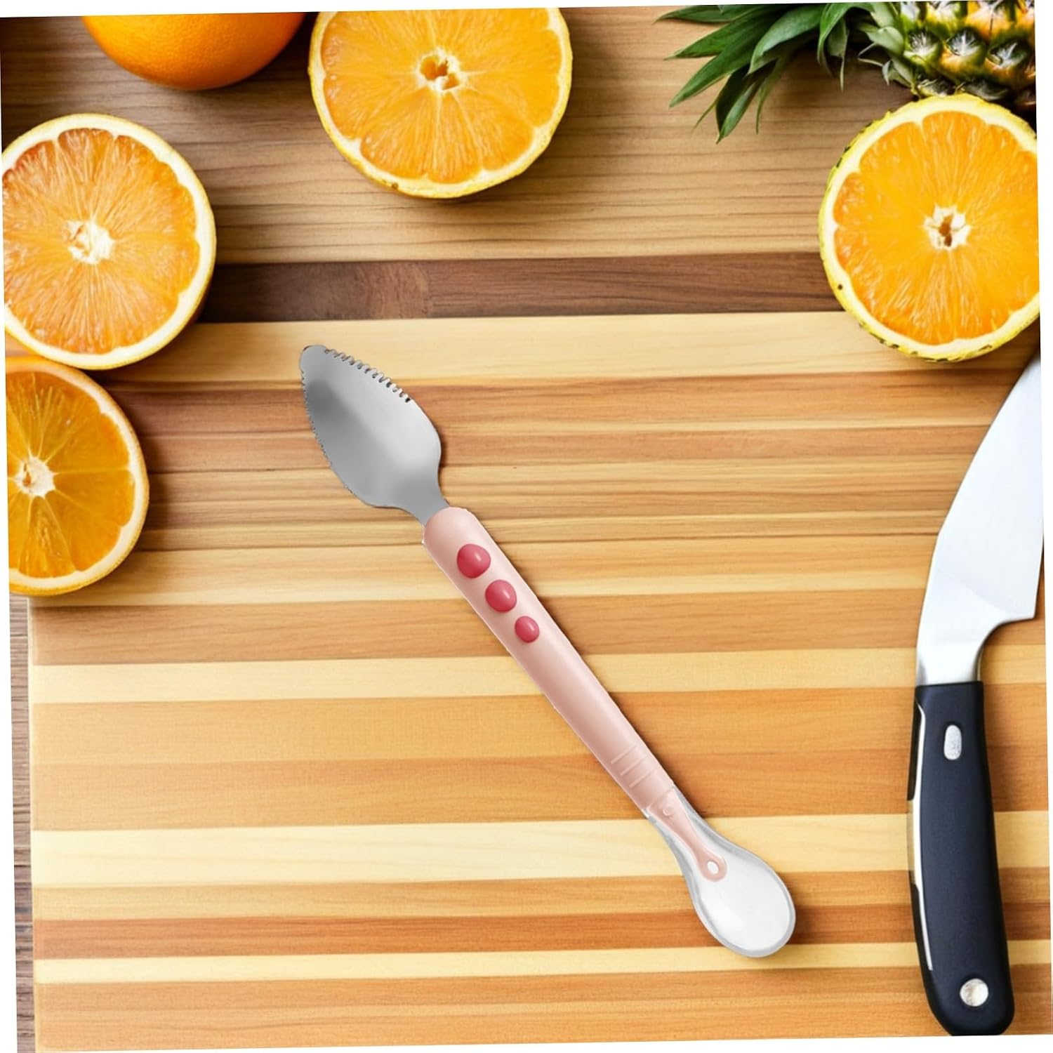 Zerodeko Double Head Spoon with Premium Silicone Heads for Fruit Puree Scraping and Training Feeding Supplies with Compact Storage Case Safe for First Stage Weaning