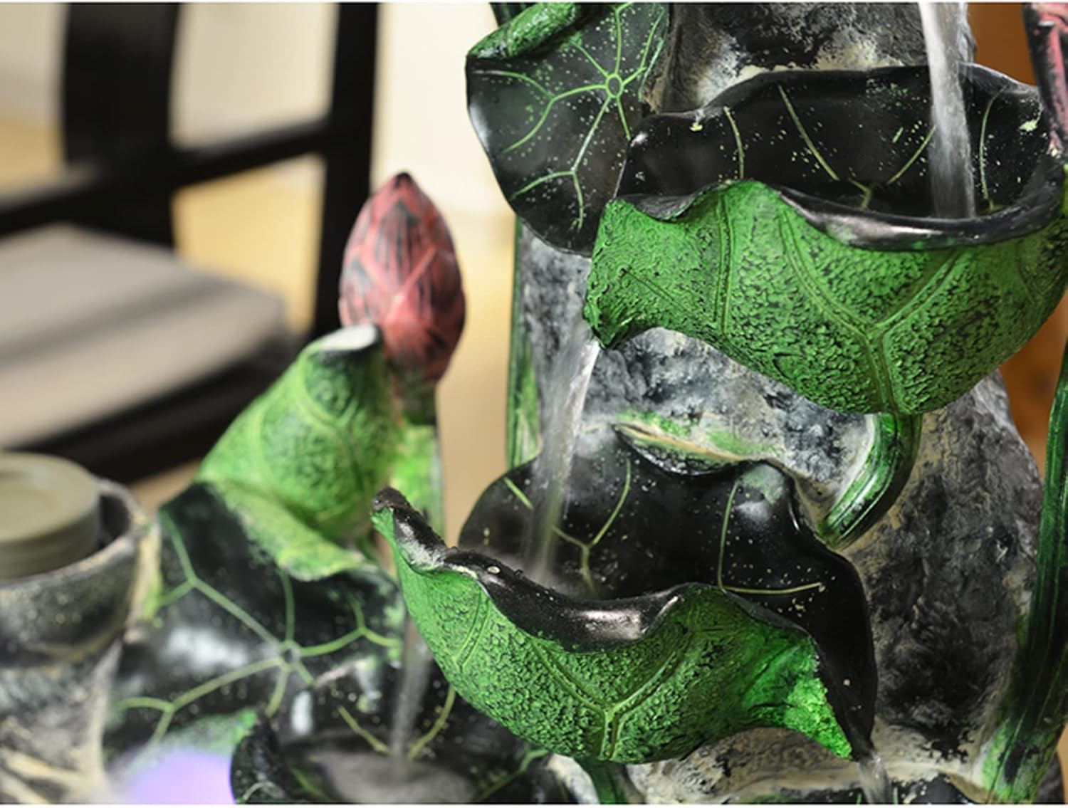 卓上噴水 屋内噴水 卓上噴水 滝噴水 リラクゼーションウォーター機能 風水禅瞑想 デスクトップ噴水 回転可能なボールとポンプ付き ホ