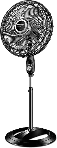 Ventilador de Coluna MONDIAL Turbo 8 Pás 40cm 140W Preto/Silver