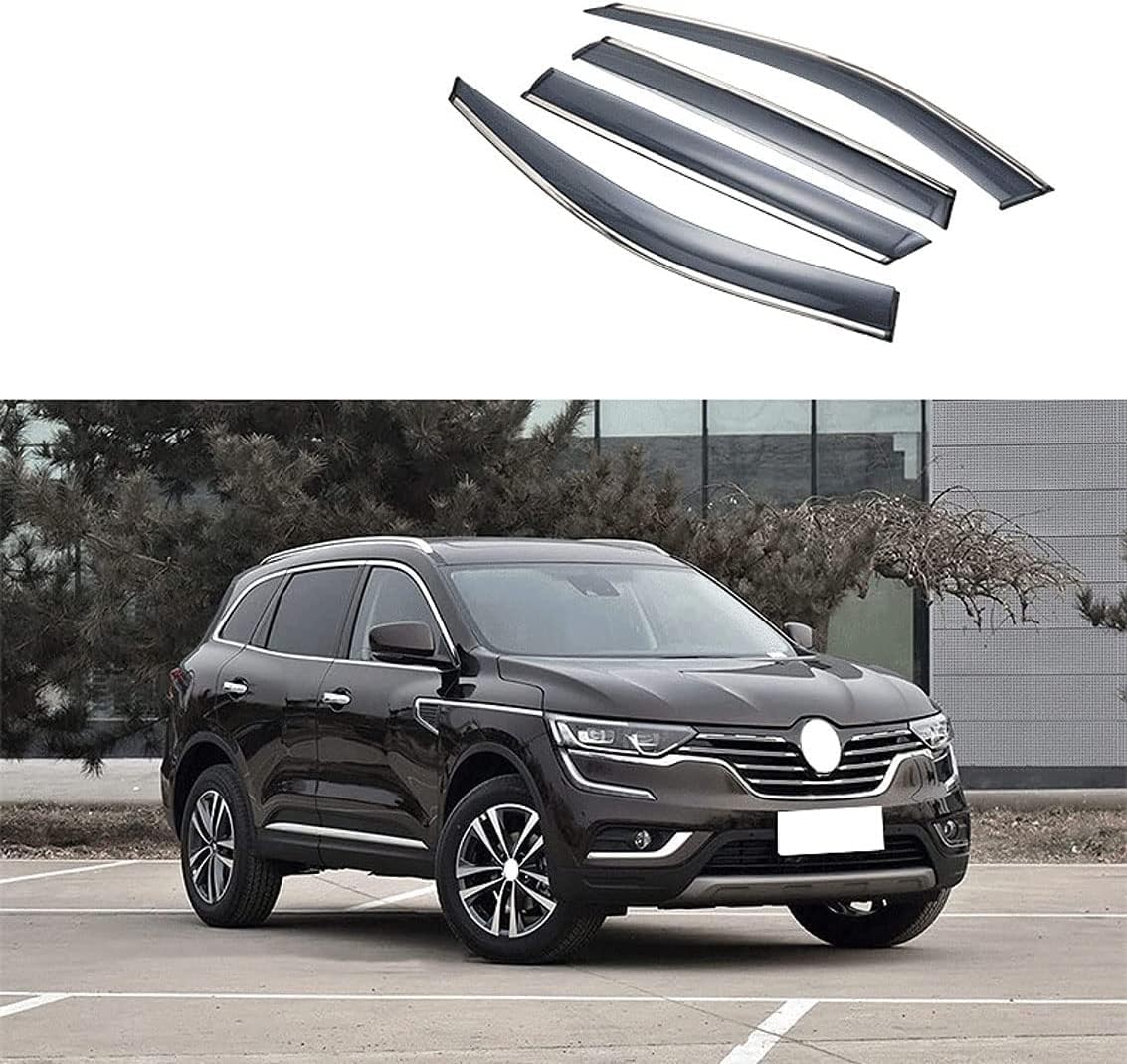 FengXH 4Pcs Smoke Tint Car Window Deflectors for Renault Koleos 2017-2020