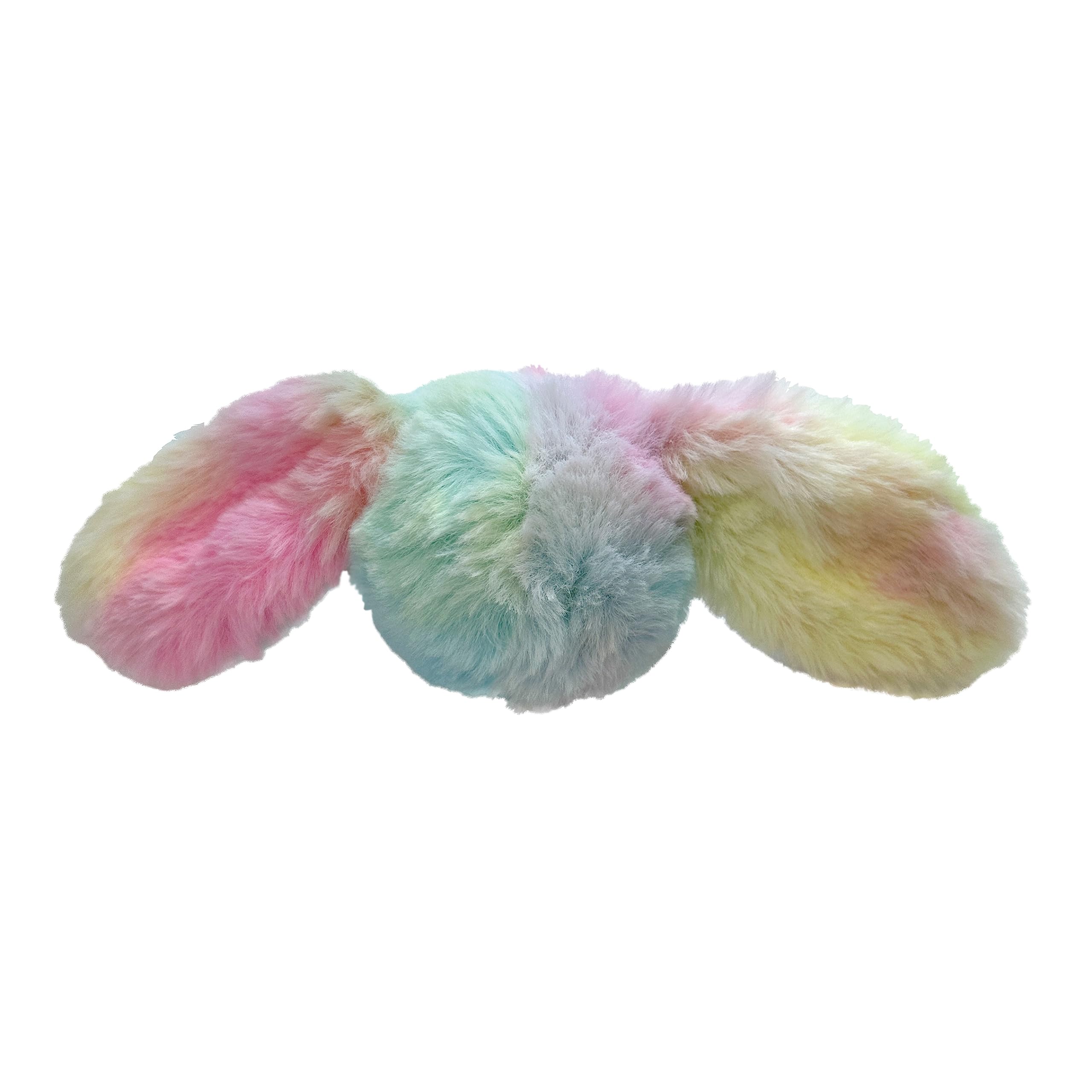 fouFit FouFouBrands Fuzzy Wuzzy 2-in-1 Tie-Dye Spiker Ball Toy for Dogs Rainbow Small