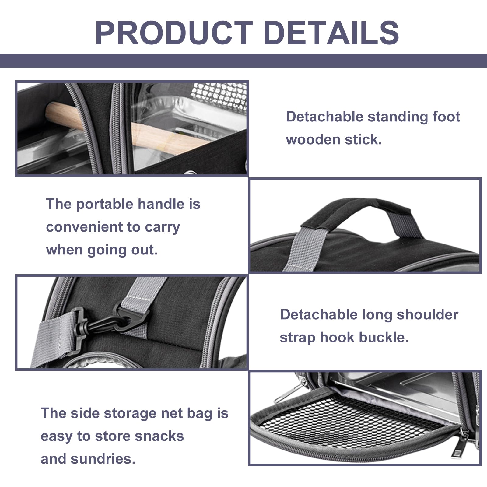 Sac de transport pour oiseaux avec plateau en acier inoxydable et perche, boîte de transport pour oiseaux, perméable à l'air, pour perruches, perruches, petits animaux, boîte de transport pour oiseaux