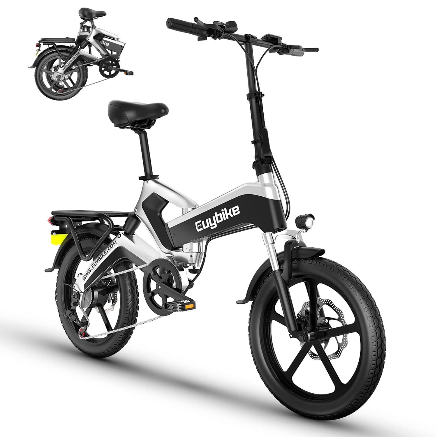 Buy EUY Electric Bike for Adults, 20" Folding Electric Bicycle with