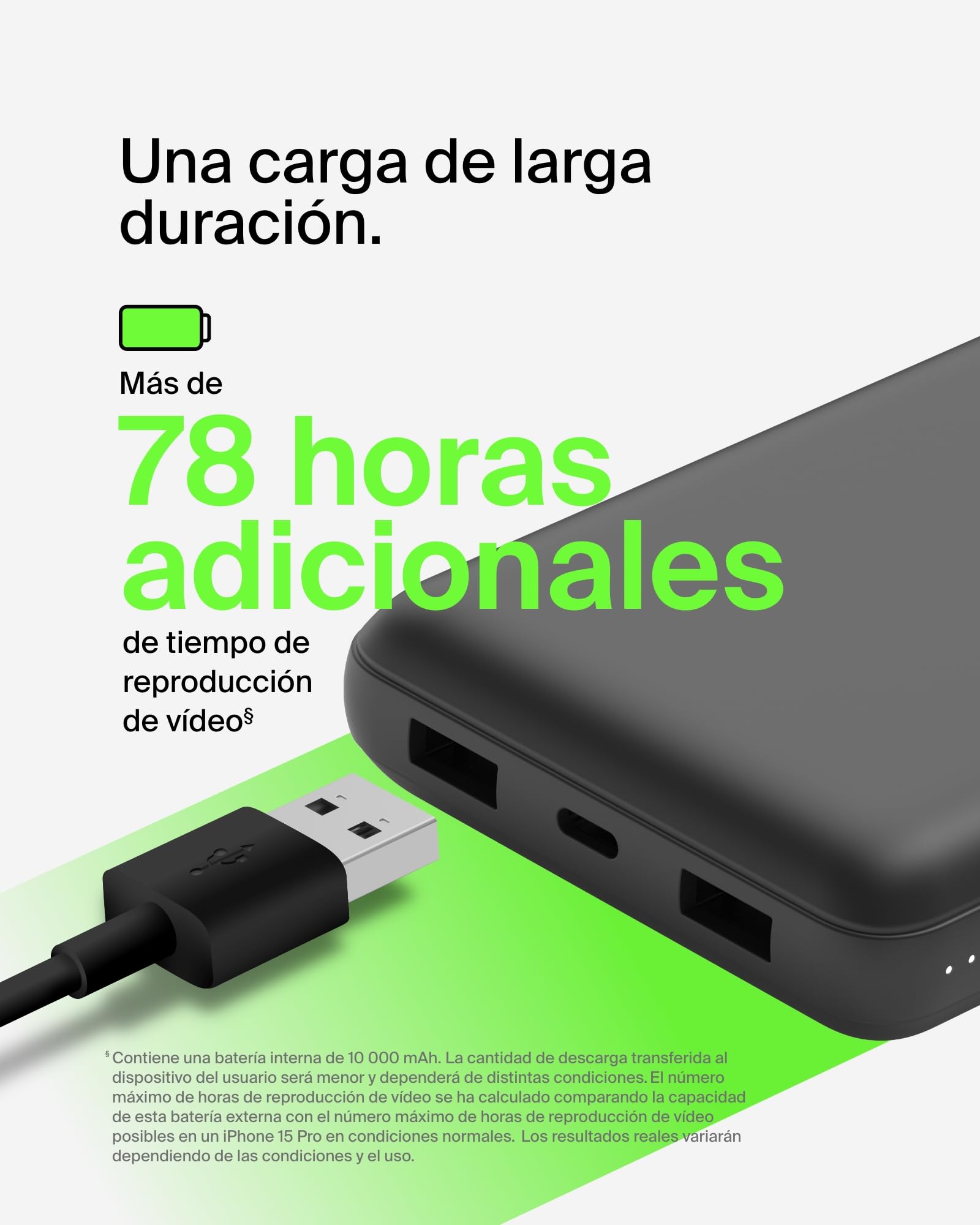 Belkin Kit de Accesorios de Carga portátil 4 en 1, Batería Externa de 20 000 mAh, Cargador USB-C de 25 W, Cable USB-C de 60 W y Estuche de Transporte, Carga rápida, Diseño Compacto para Viajar