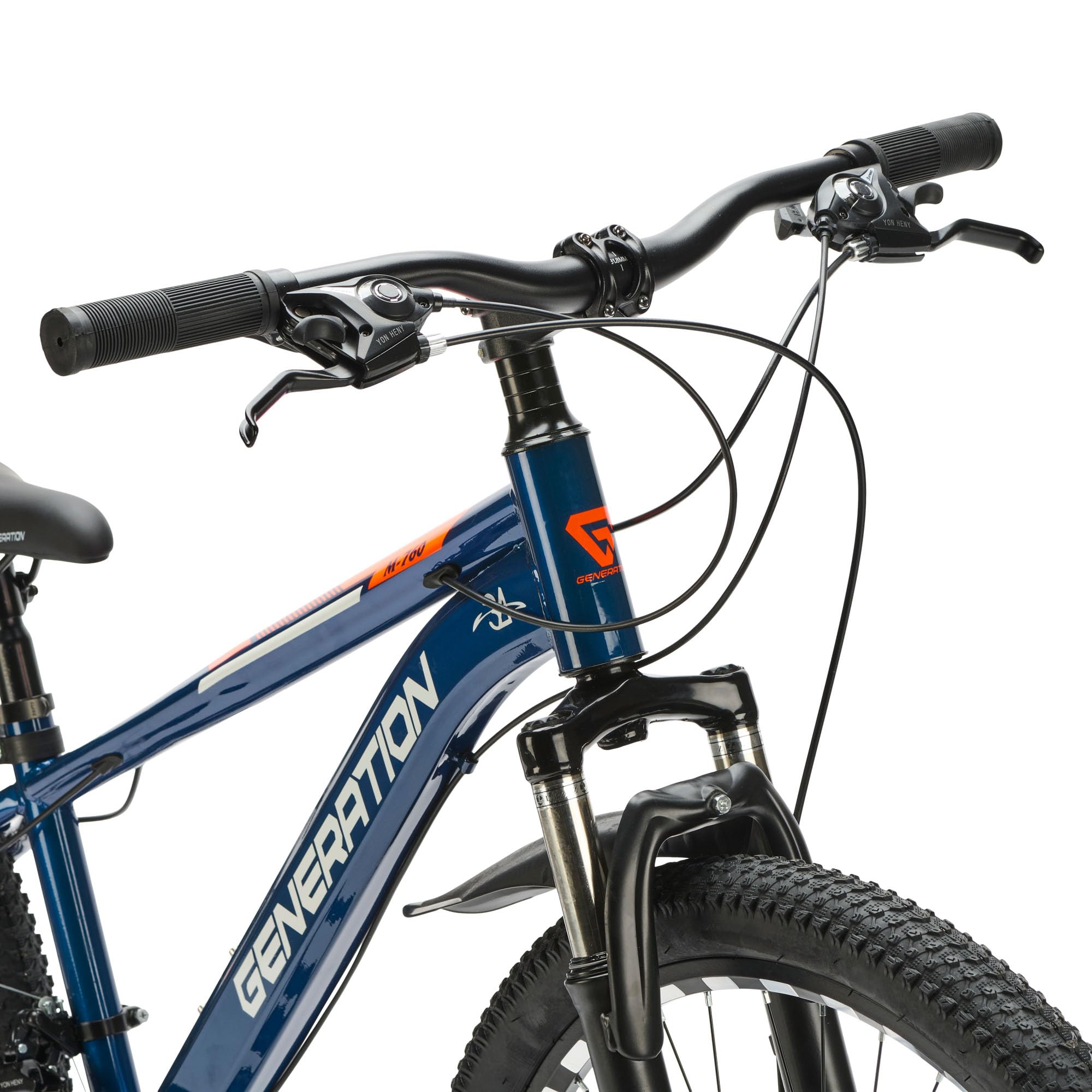 Generation M-760 Mountainbike 26 Zoll - Kinderfahrrad mit Schutzblechen - Scheibenbremsen - 21 Gänge - Blau