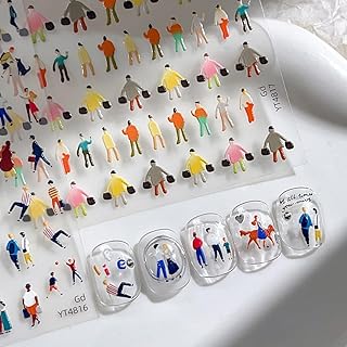 ネイルステッカー キャラクター ネイルシール 貼るだけ 2枚 ネイルアート デカール カッコイイ 3D 立体感 DIY デコパーツ 手足用 爪飾り シール