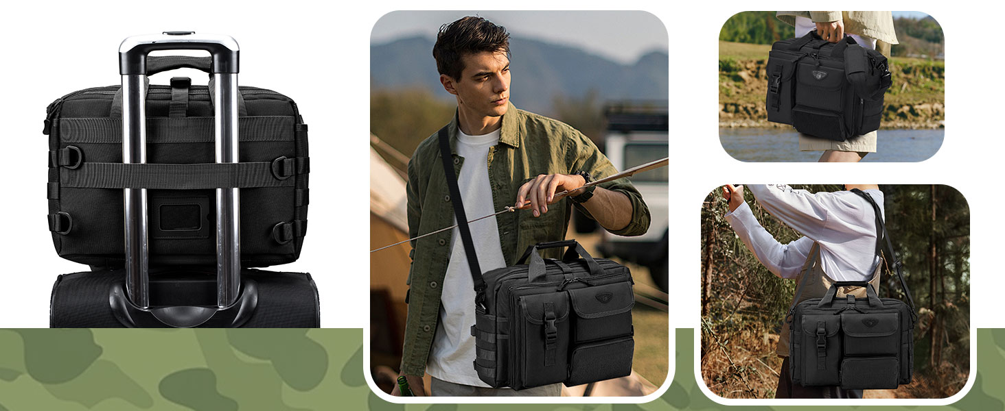Bolso táctico mensajero para laptop 15.6/17.3 pulgadas miniatura 7