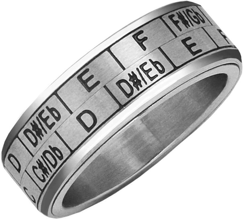 Musicians Transposition Spinner Ring - US Size 10