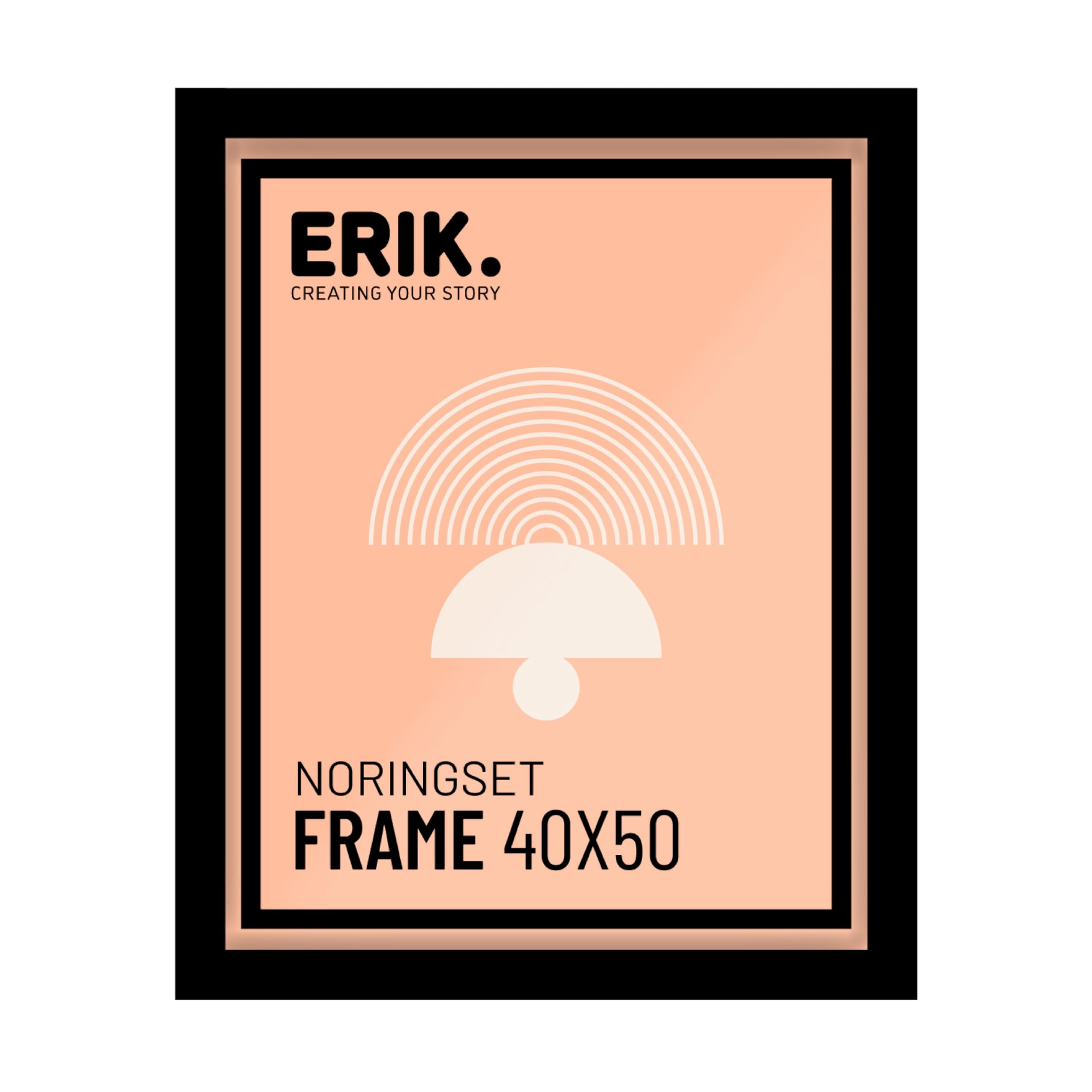 Grupo Erik 40x50 Picture Frame - Black Photo Frames Wall, Large Picture Frames 50cm x 40cm, Family Photo Frame, Art Wall Decor - New Home Gifts, Home Decor Gifts