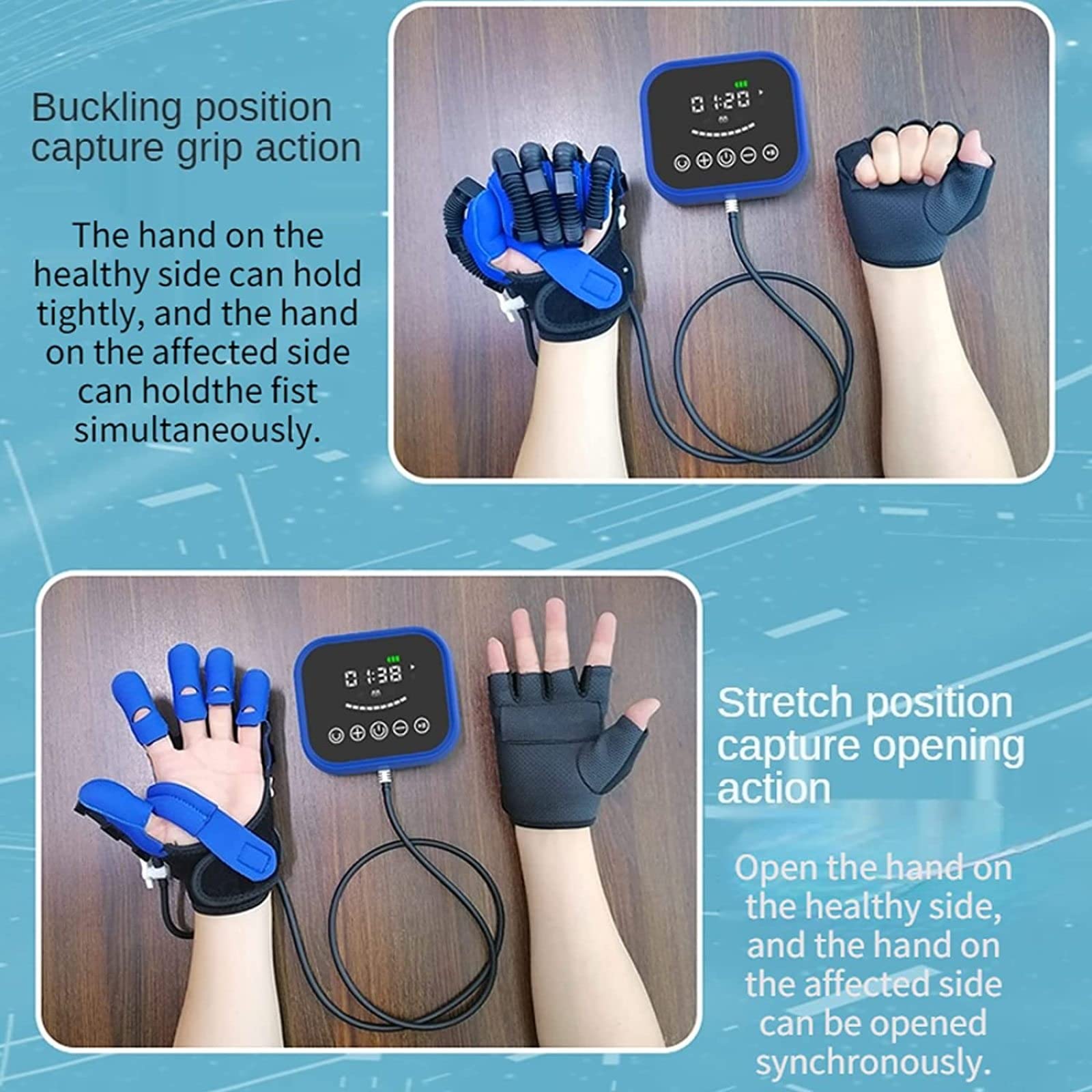 Finger Training Stroke Hand Stecca per raddrizzare Le Dita Protezione del tutore per l'ictus Emiplegia Recupero della Funzione della Mano (XL Sinistro)