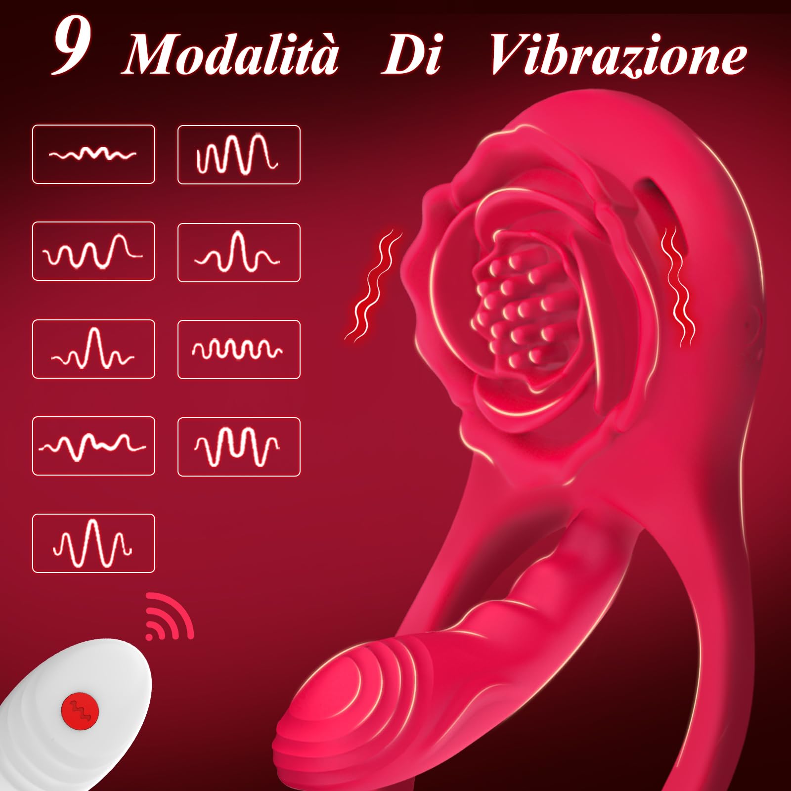 Vibratoreper Donna Professionale Clotoride con App 9 Modalità Vibratore Telecomando Wireless Sexytoysys Donna Coppia Sex Toys Stimolatore per Clitoride Punto G Squirting Vibratoriper Donne (Red)