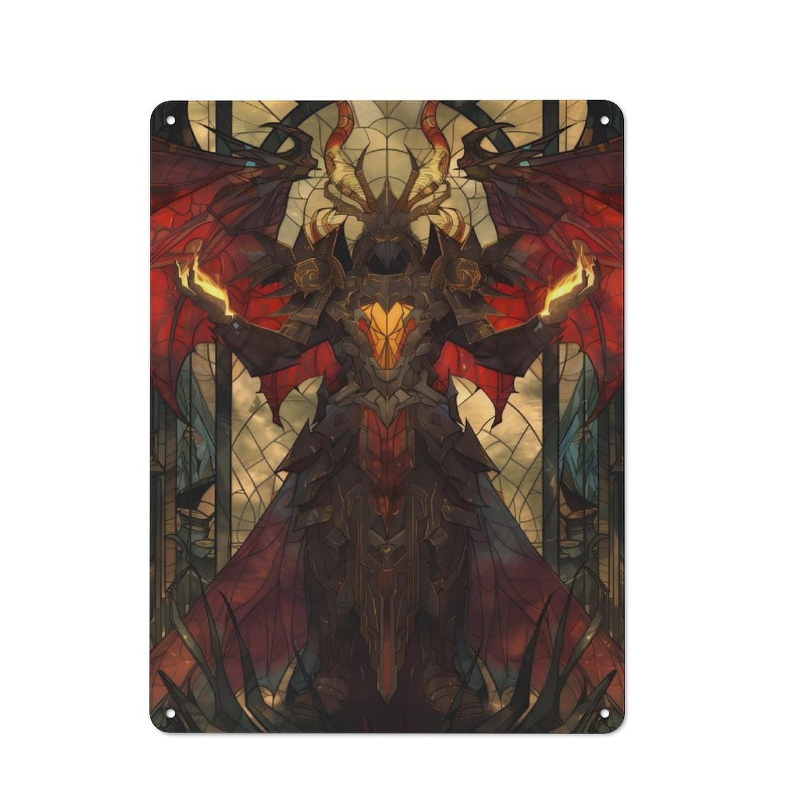 Junmoney Demon Prince Retro Tin Sign 40X30cm Featuring For Bar Or Restaurant, For Metal Sign Collectors, For Garage And Workshop Walls