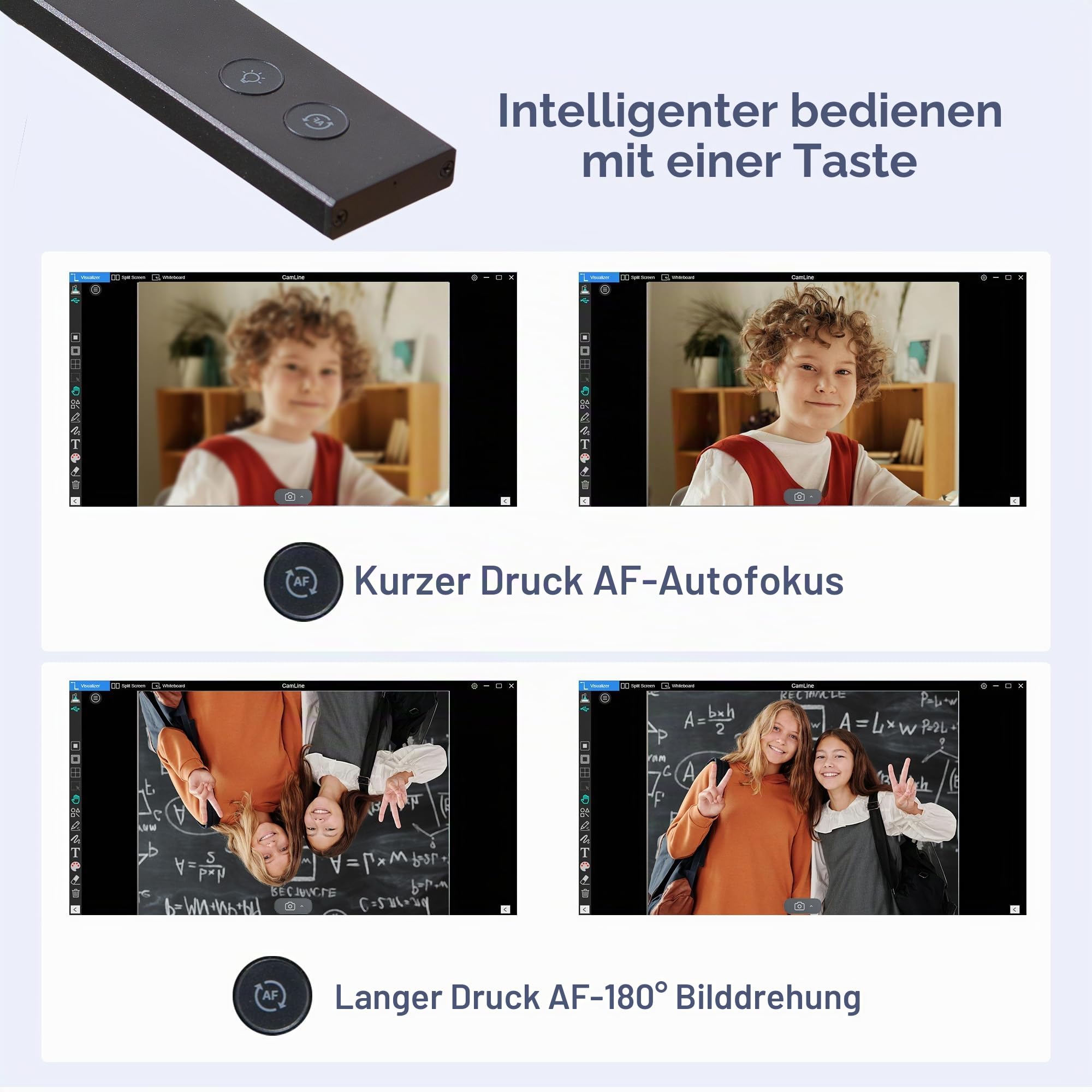 16MP USB Dokumentenkamera Visualizer: A3 Format 3-Stufen-LED OCR Autofokus Faltbar 4K Dokumenten Webcam mit Zoom Google Meet Skype Tragbar für Schule Lehrer Büro Fernunterricht