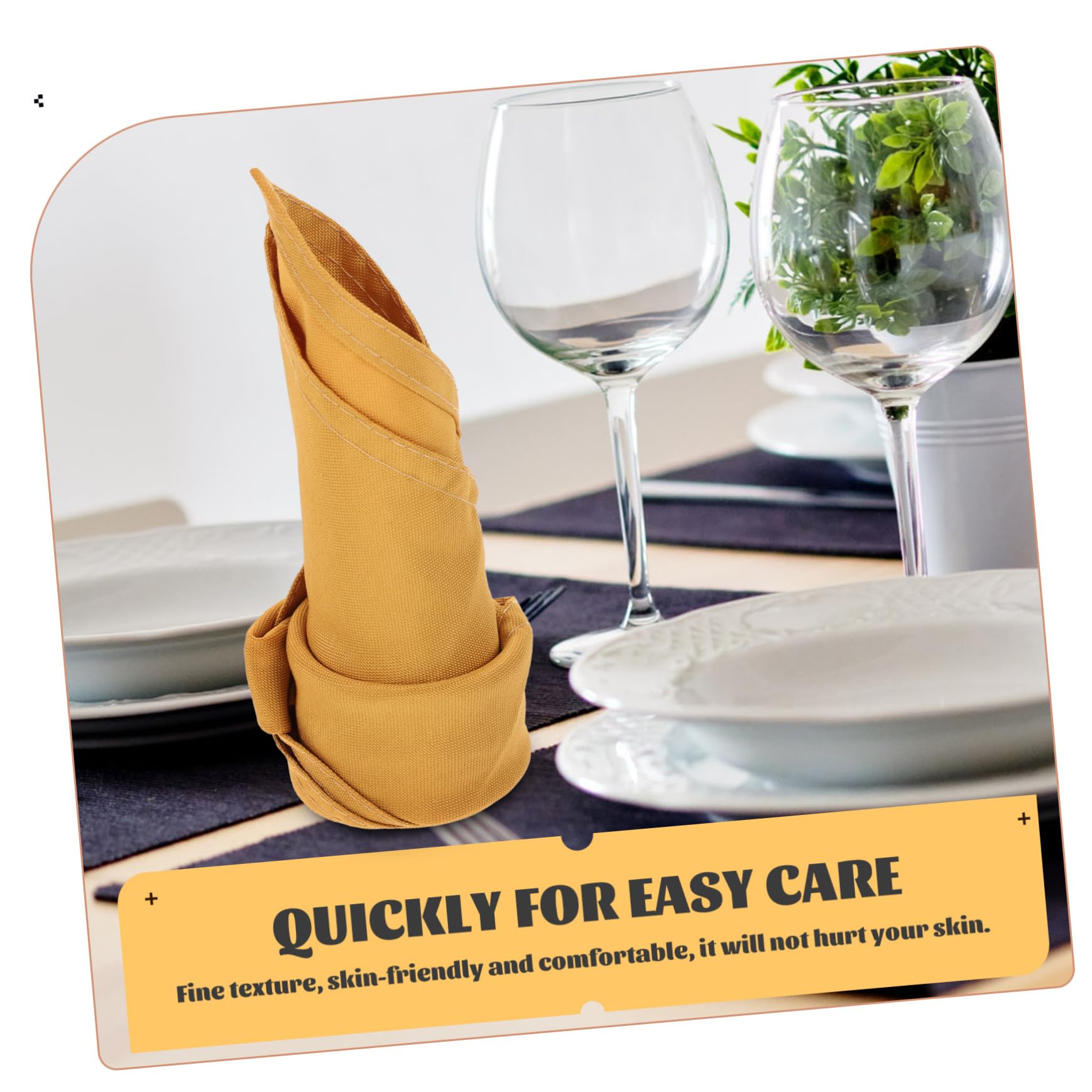 BESTonZON 10pièces Lot de Serviettes De Table Tissu Lavables pour Mariage Et Restaurant Décoratives Et Pratiques