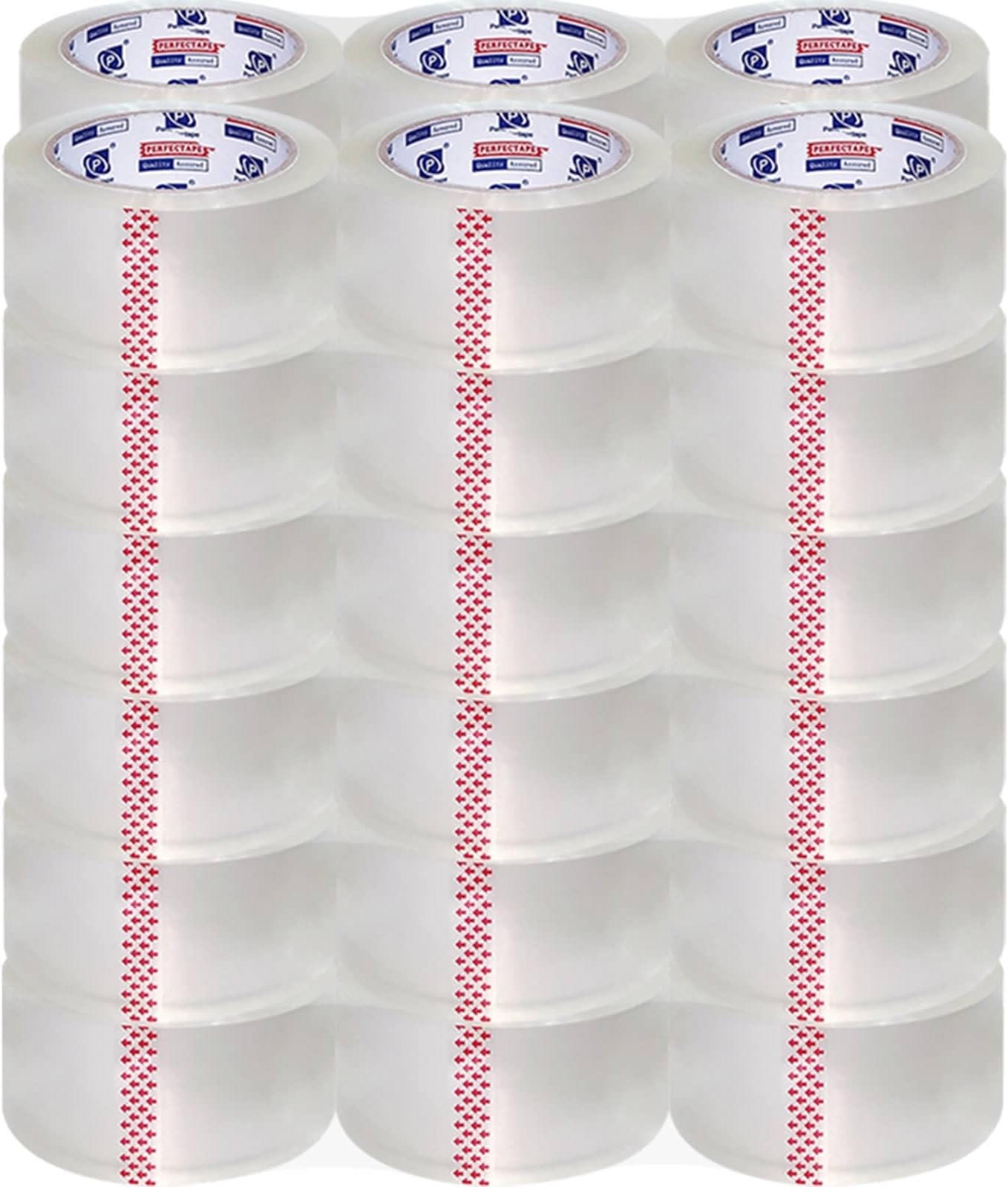 P PERFECTAPE Heavy Duty Packing Tape 36 Rolls, Total 2160Y, Clear, 2.7 mil, 1.88 inch x 60 Yards, Ultra Strong, Refill for Packaging and Shipping