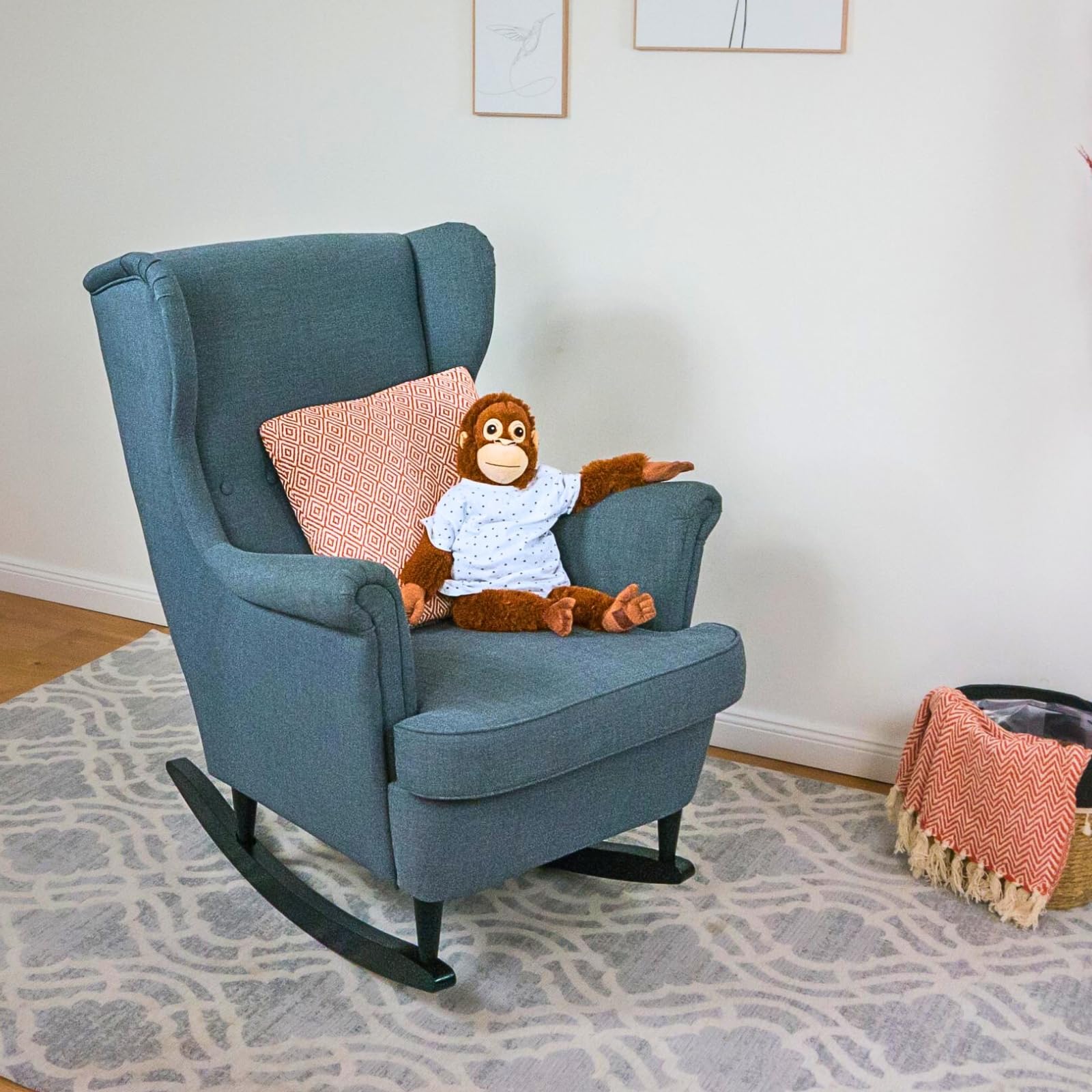Umbau-Set: Schaukelstuhlkufen fr IKEA STRANDMON - Original IKEA Hack inkl.  Filzgleiter | als Stillsessel, Schaukelstuhl, Ohrensessel Hack (Schwarz  lackiert) : Amazon.de: Baby