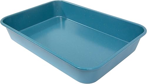 Miniatura 2 de casaWare Grande - Sartén para lasañaasador, 18 x 12 x 3 pulgadas, extra grande, revestimiento de cerámica, antiadherente (granito azul)