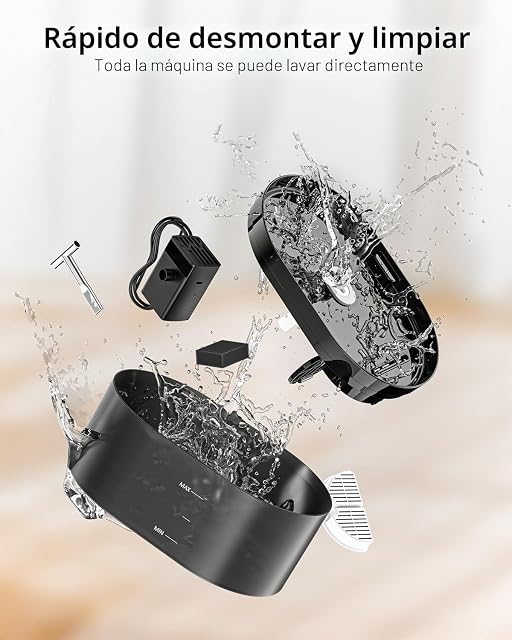 Foto 3 de 7 de Fuente automática para Gatos, 2,2 l, con Bomba ultrasilenciosa, Filtro de carbón Activo, para Interiores