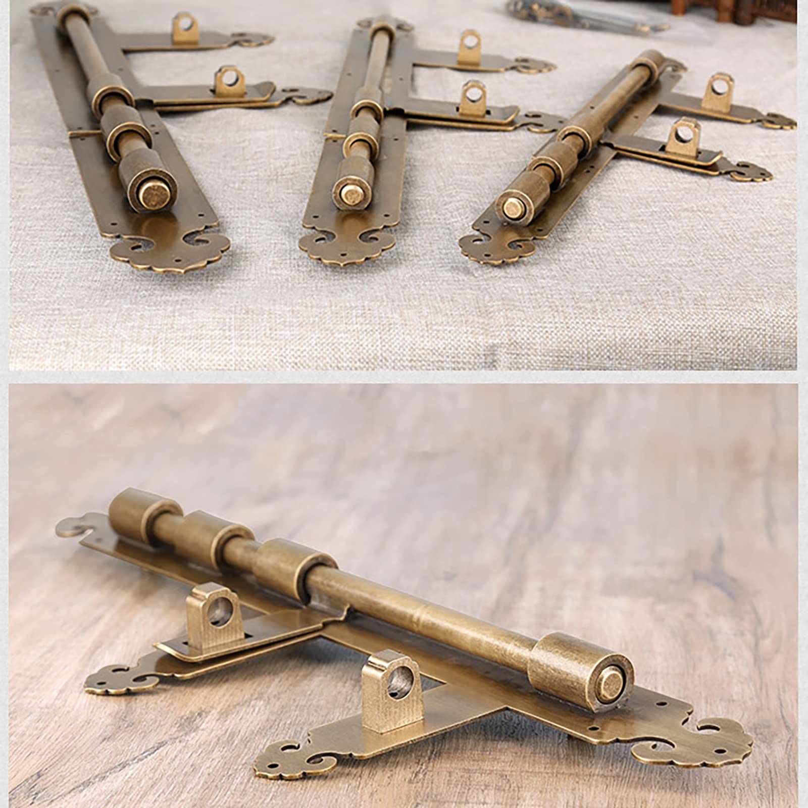 Pestillo Deslizante. Perno de Puerta corredera, Perno de latón Macizo, Tornillo Deslizante Oculto, Perno de Puerta montado en Superficie for el hogar, dormitorios, Puerta de Madera