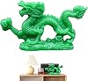 Chinese Dragon Statue Resin Dragon Figurines Home Feng Shui Dragon Statues Year Dragon Sculptures Beautiful Green Dragon Sculptures
