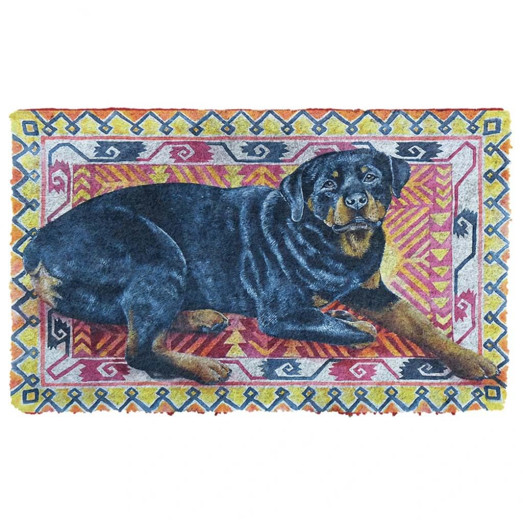Paillasson extérieur entrée Rottweiler tapis de porte personnalisé pour votre maison