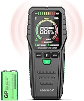 Vista 7 de Medidores de humedad sin pines, probador digital de humedad de madera no invasivo, detector de fugas de agua para pared, madera, edificio, leña
