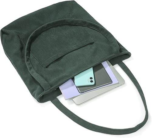 Miniatura 3 de WantGor Bolso de mano de pana para mujer, bolso de hombro grande, bolsos casuales de gran capacidad, bolsa de trabajo de compras