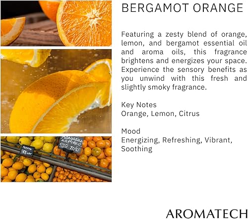 Miniatura 3 de AromaTech The Aromatic Citrus Set  Set de regalo de difusor de aroma mezcla de aceites esenciales del hotel, Amalfi Revelry, bergamota naranja y