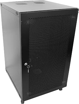 18U Wall Mount Network Server Cabinet Rack Enclosure Door Lock 600mm Deep