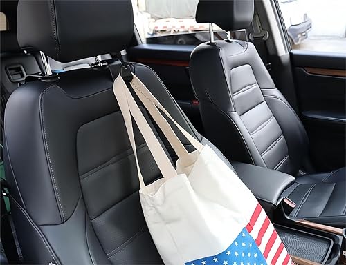 Miniatura 5 de HOOKBEST Soporte universal para bolso de automóvil con diseño de bloqueo, paquete de 4 ganchos para automóvil para bolsos y bolsas, gancho para
