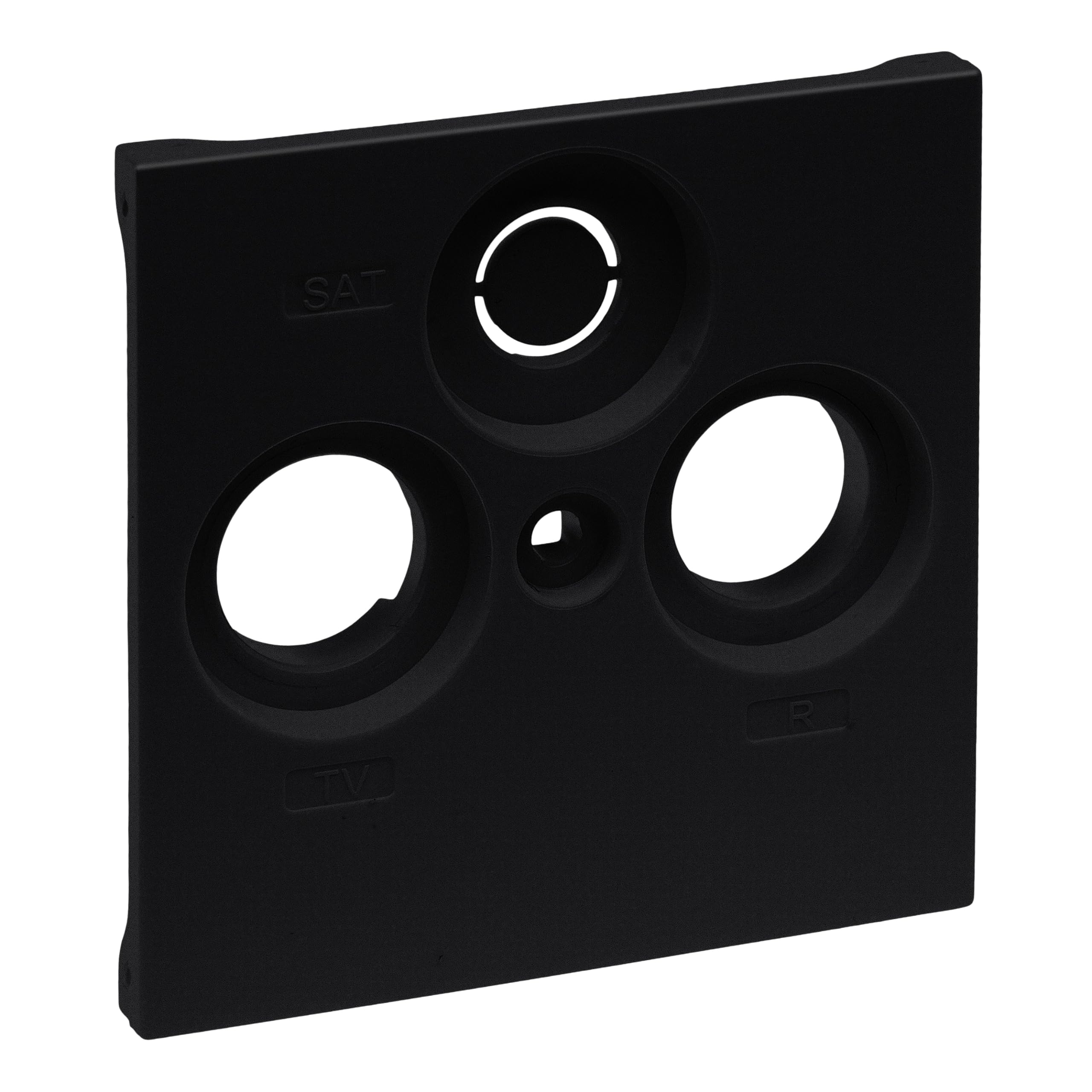LEGRAND, Seano 765356 Cover TV-R-SAT for Axing, Triax, Wisi, Hirschmann and Astro, Colour: Black Lacquered