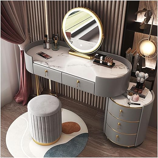 Set di tavoli da vanità con luci a sfioramento a 3 Colori,...