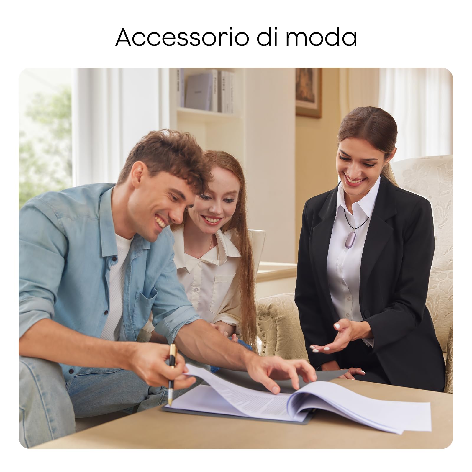 Plaud NotePin S & NotePin Lanyard Regolabile in Nylon per Collo 20.3–38.1 cm con Gancetto di Sicurezza in Lega (Dispositivo Non Incluso)