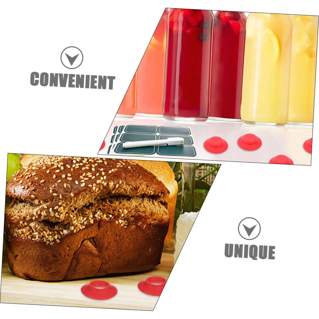 MUCKLILY 12pcs Swing Top Bottle Caps Replacement Gaskets Leak Washers for Beer Wine and Soda Seal for Bottles Easy to Use and Maintain