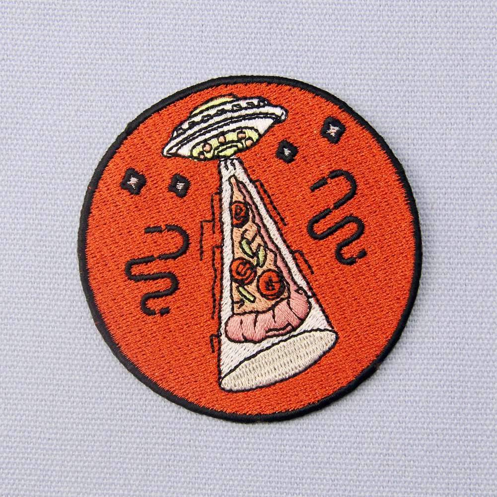 STONE  刺繍パッチ 11枚セット Amazon.co.jp: UFOとピザ刺繍のバッジのアイロン付けまたは縫い