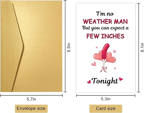 Miniatura 2 de Obbyidk Tarjeta de San Valentín traviesa para mujer, divertida tarjeta de San Valentín para novia esposa, tarjeta de aniversario humorística para