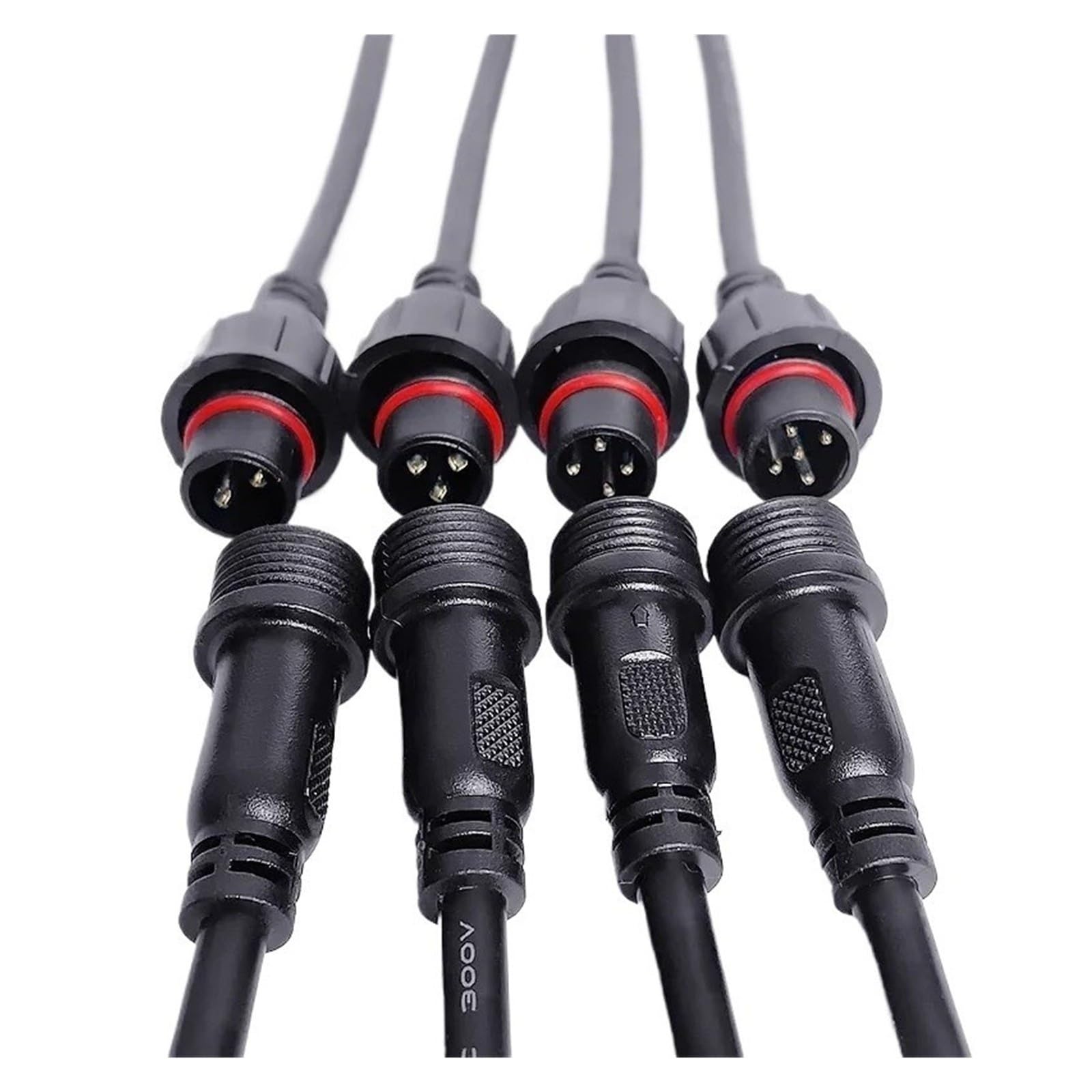 5/20 piezas M16 Cable impermeable enchufe macho y hembra conector de tuerca(Male,20 PCS,5P)